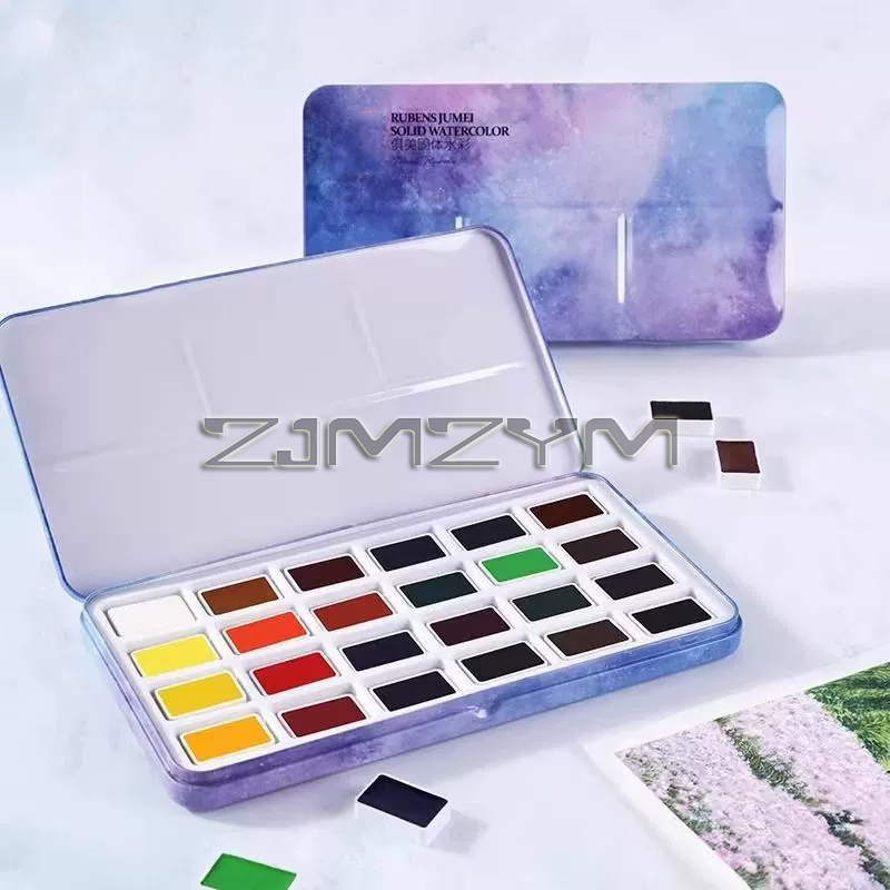 Watercolor Paint Set Solid Pigment - 수채 물감 세트, 전문가용 수채 물감,