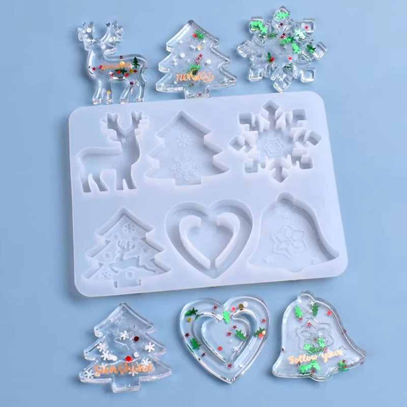 Silicone Epoxy Resin Molds Set - 크리스마스 몰드 DIY 레진 크리스탈 에폭시
