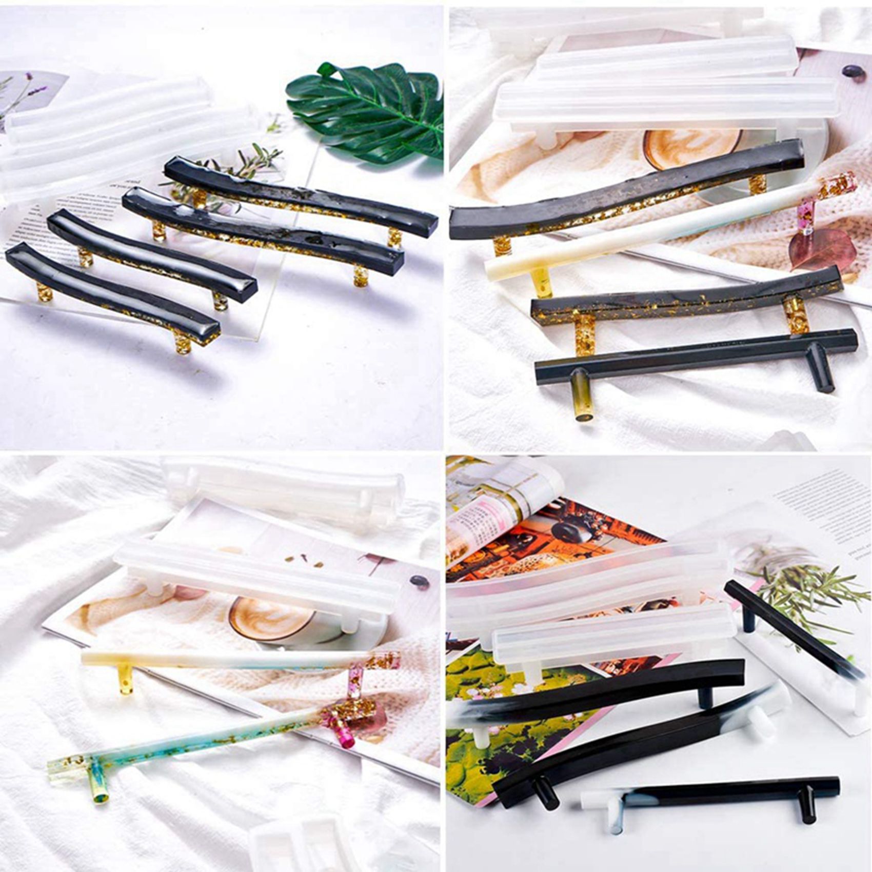 AA81-8 세트 트레이 손잡이 레진 몰드, DIY 캐 - Silicone Epoxy Resin Molds Set 리뷰 및 가격