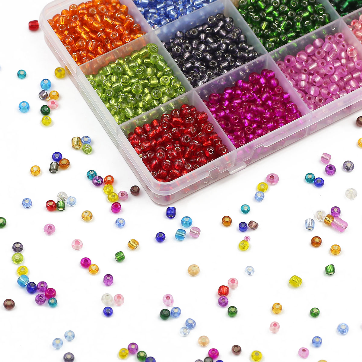 15 색 키트 투명 2/3/4mm 멀티 사이즈 유리 구 - Glass Seed Beads 2Mm Jewelry Making 리뷰 및 가격