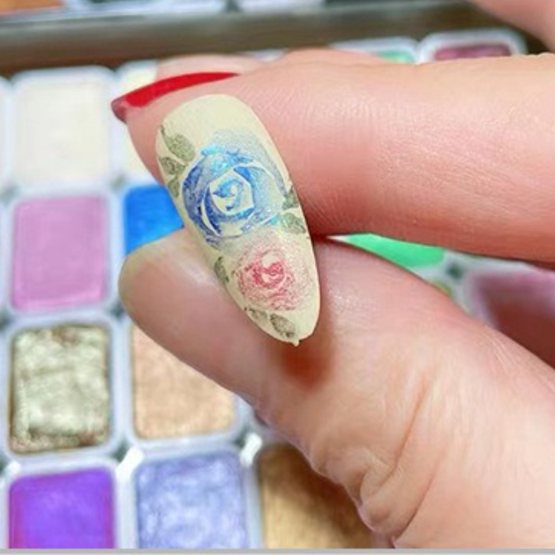 6 색 수용성 금속 진주 수채화 물감 고체 세트 아티스 - Watercolor Paint Set Solid Pigment 리뷰 및 가격
