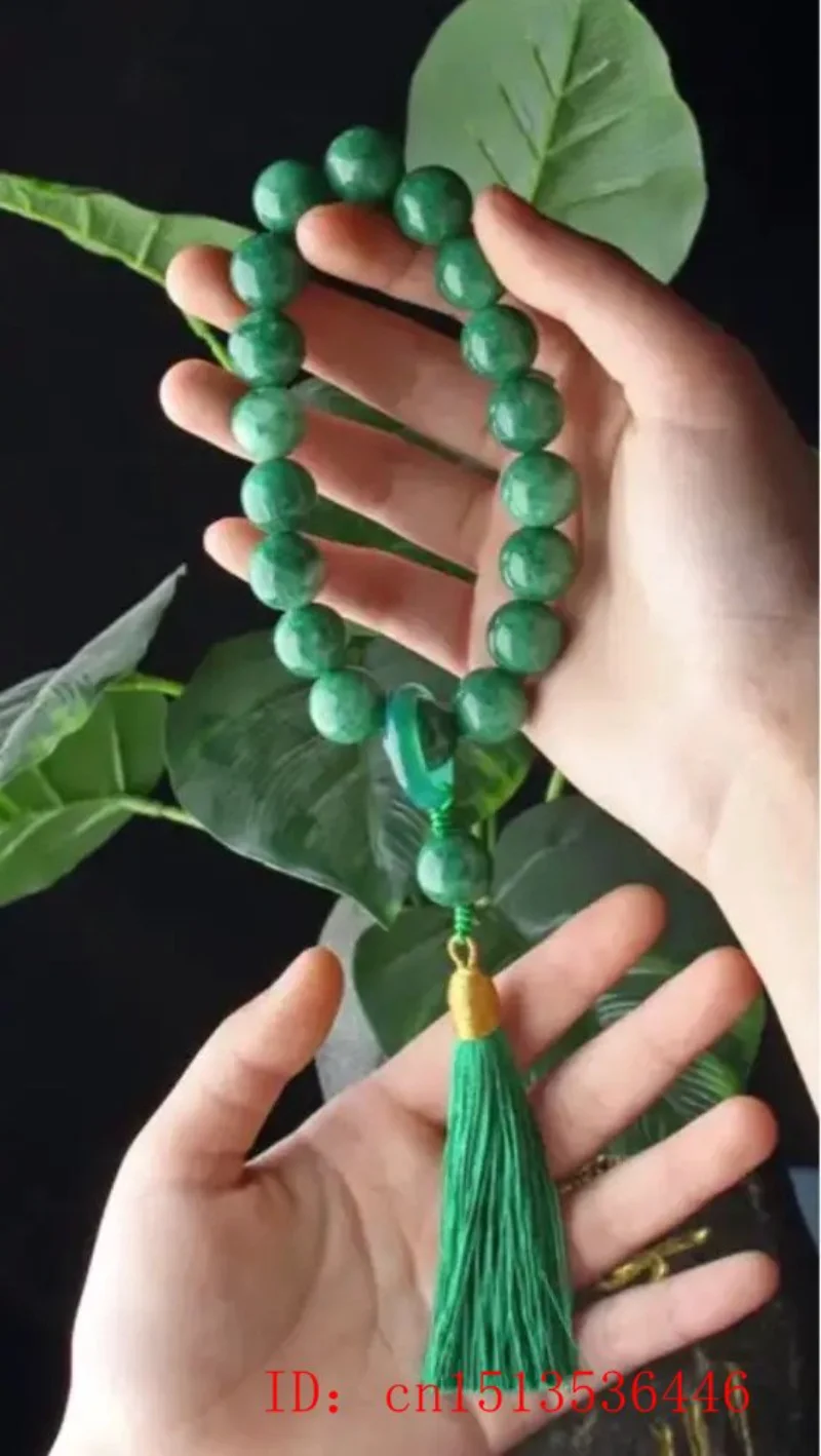 녹색 옥 스톤 비즈 태슬 팔찌 목걸이, 티베트 불교 말 - Beading 리뷰 및 가격